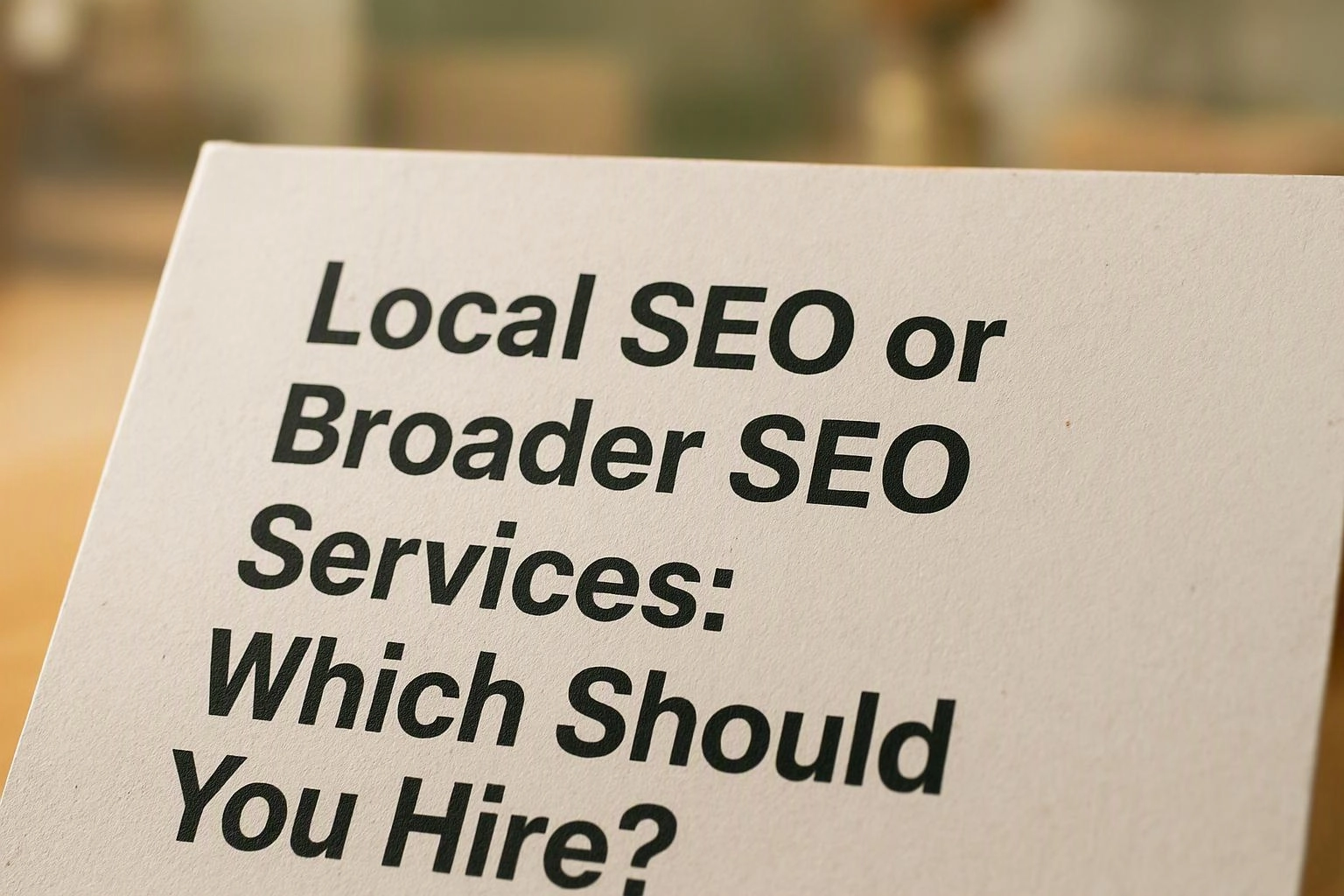 Local SEO or Broader SEO Services: Which Should You Hire? Geelong, Victoria